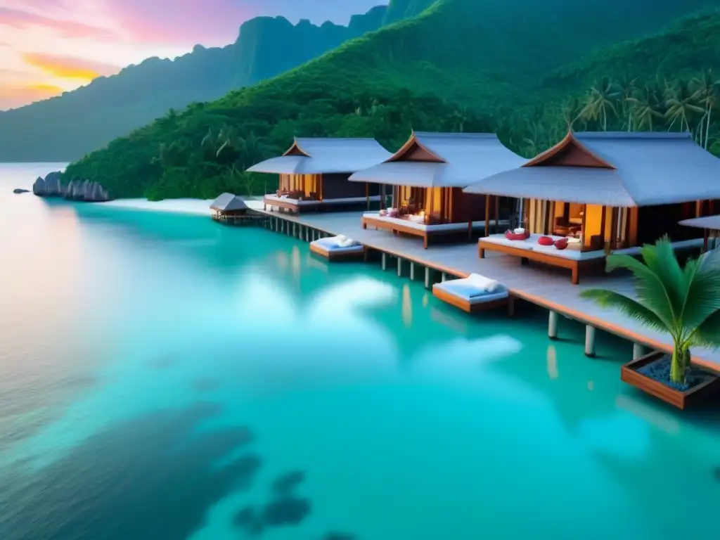Paraíso de lujo: Resort de ensueño en isla tropical de Asia Resort de lujo en isla tropical del Sudeste Asiático con aguas turquesa y diseño moderno
