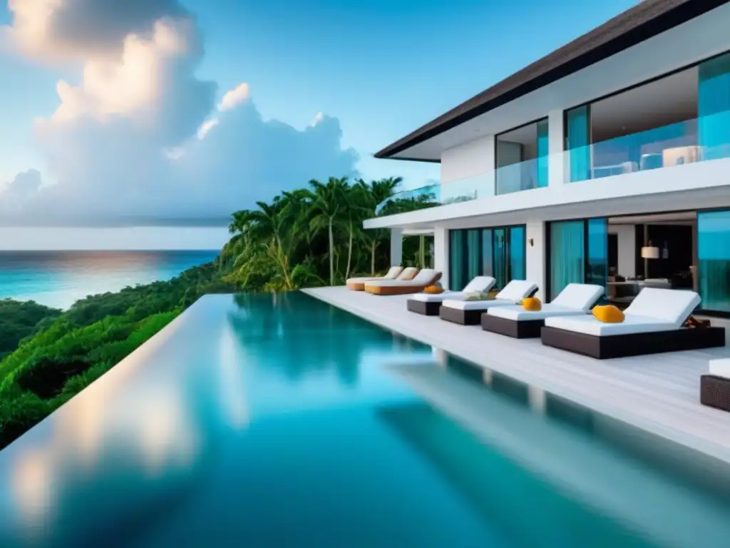 Resort de lujo frente al mar en el Caribe: inversión exclusiva Resort de lujo frente al mar en el Caribe, arquitectura moderna con piscinas infinity y paisajes tropicales