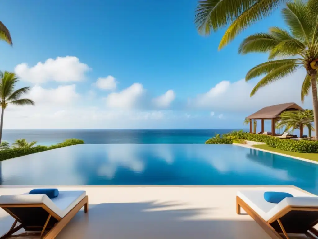 Resort de lujo: infinity pool con vista al mar Un resort de lujo con piscina infinita y elegantes espacios al aire libre, invita a disfrutar los beneficios de invertir en tiempo compartido de lujo