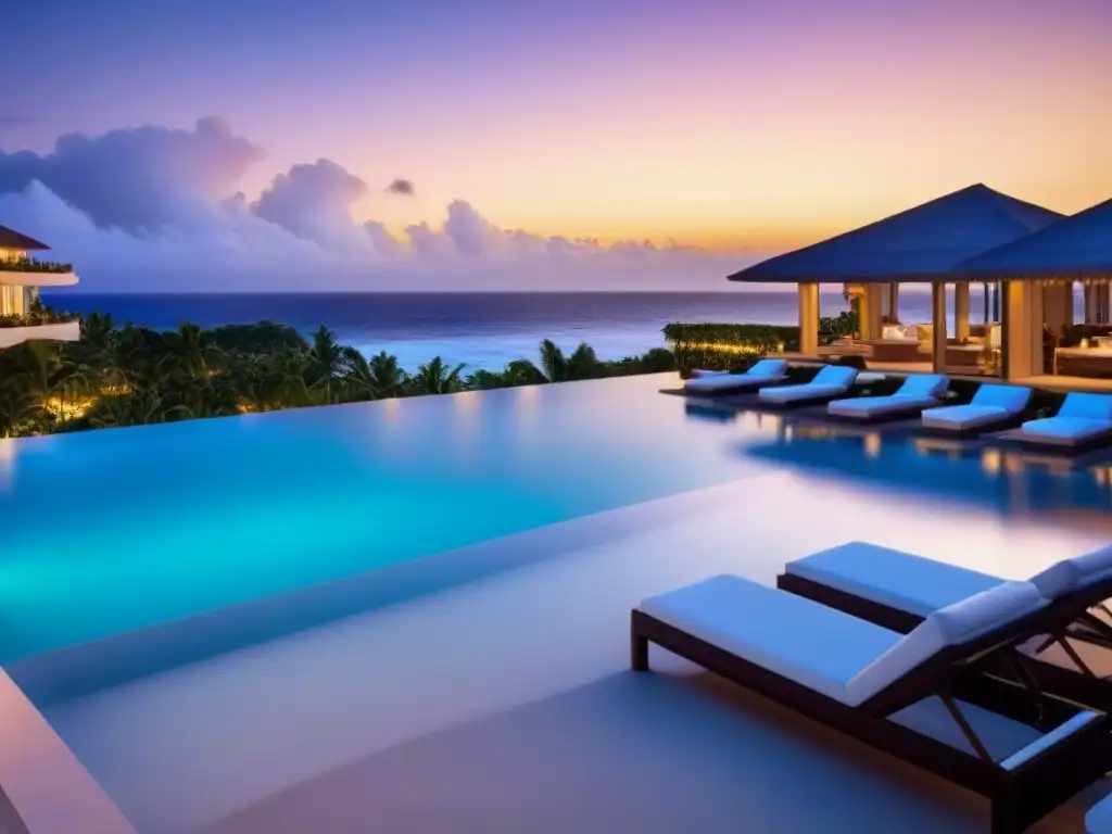 Resort de lujo con vistas al mar: atardecer dorado Resort de lujo con vista al mar al atardecer, financiamiento tiempo compartido internacional