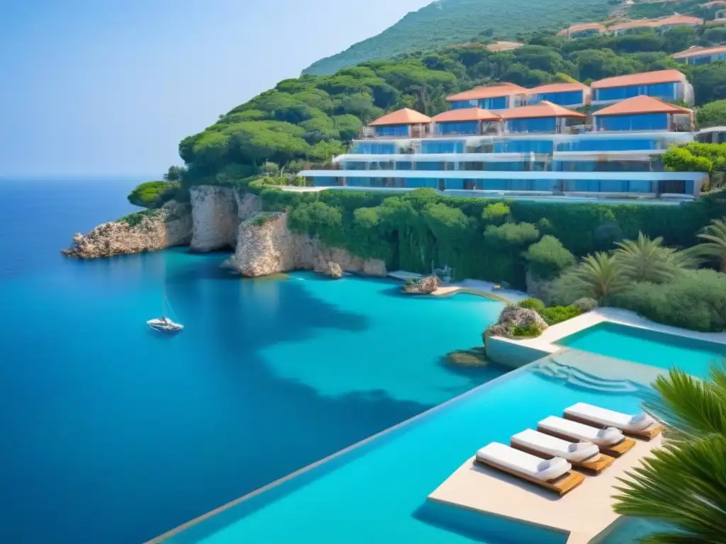 Resort de lujo en acantilado con vistas al Mediterráneo Resort de tiempo compartido internacional de lujo en un acantilado con vista al Mar Mediterráneo