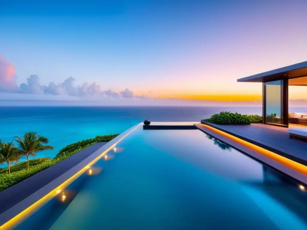 Villa de lujo frente al mar: diseño moderno y vistas panorámicas Inversión segura propiedades vacacionales: lujosa villa frente al mar con diseño moderno, piscina infinita y vistas panorámicas al océano al atardecer