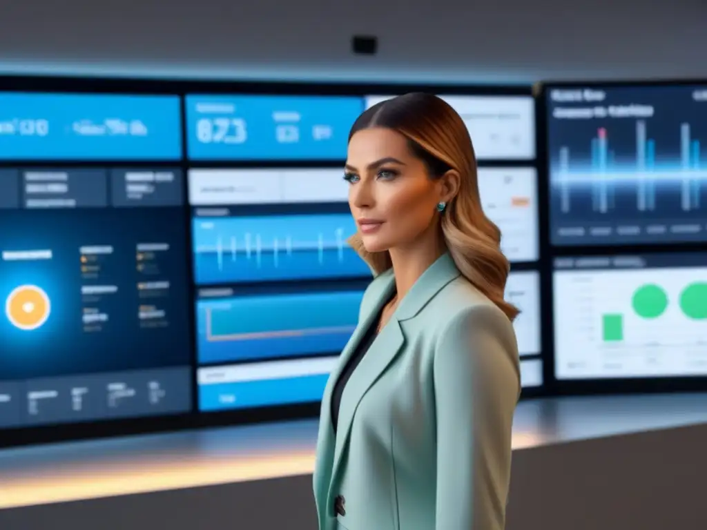 Control inteligente: gestión energética de edificios futurista Sistema de gestión energética en edificio inteligente con tecnología avanzada