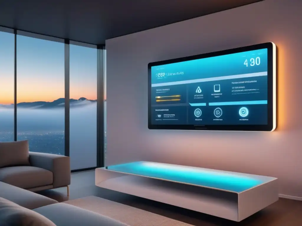 Propiedad automatizada del futuro: gestión eficiente en 8k Un sistema de gestión de propiedades futurista y automatizado en acción en una propiedad internacional de vanguardia en 2023