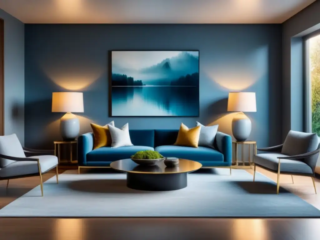 Sofisticada sala de estar moderna en tonos suaves y elegantes Sofisticada sala con colores para aumentar valor propiedad, mobiliario contemporáneo y toques de lujo