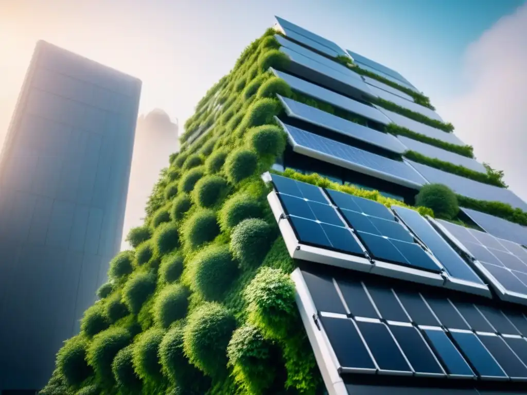 Edificio sostenible del futuro: innovación en armonía Edificación sostenible con propósito internacional, simbiosis entre naturaleza y tecnología