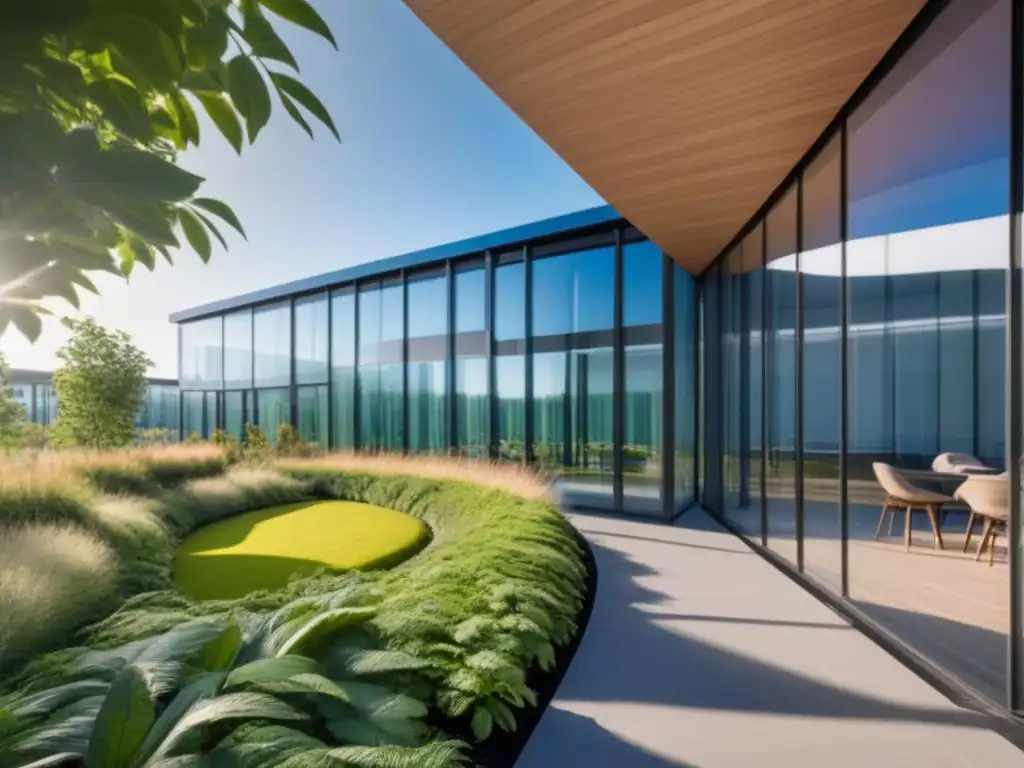 Edificio sostenible con diseño innovador y ecoamigable Construcción sostenible: LEED y BREEAM
