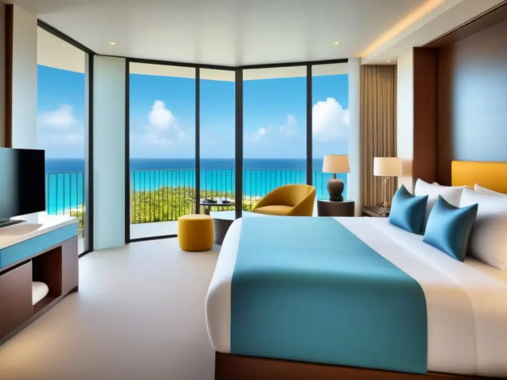 Suite familiar de lujo en resort de tiempo compartido: opulencia y confort Suite familiar lujosa en resort de tiempo compartido de lujo con vistas panorámicas a paraíso tropical