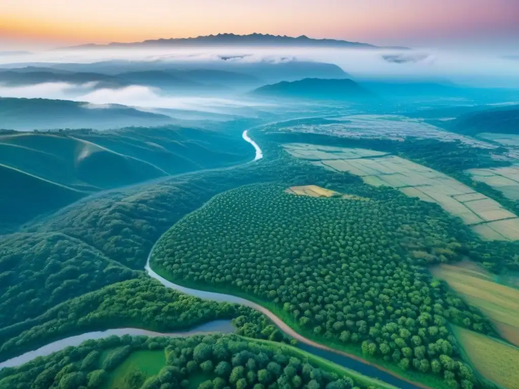 Oportunidades de inversión en tierras vírgenes: ¡Descúbrelas ahora! <b> Invertir en terrenos sin desarrollar: Amplias extensiones de tierra virgen con exuberante vegetación bajo un cielo azul claro