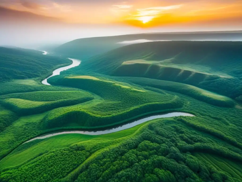 Oportunidades de inversión en tierras vírgenes al atardecer Terrenos sin desarrollar: inversión rentable en la naturaleza virgen al atardecer