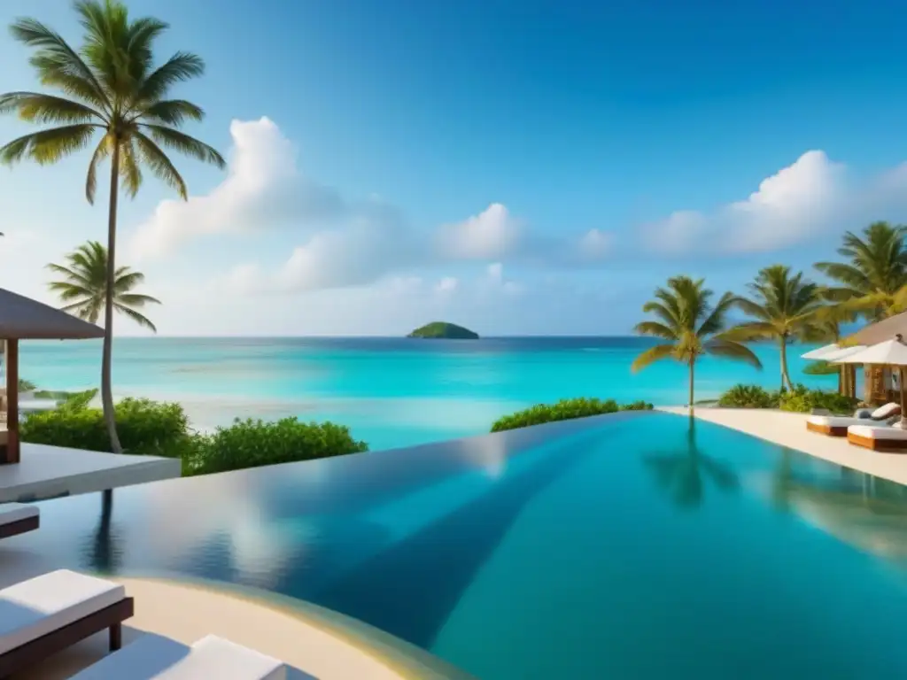 Resort de lujo en paraíso tropical: aguas turquesas y playas blancas Inversión en tiempo compartido en destinos exóticos: lujoso resort frente al mar con aguas turquesas y comodidades de lujo