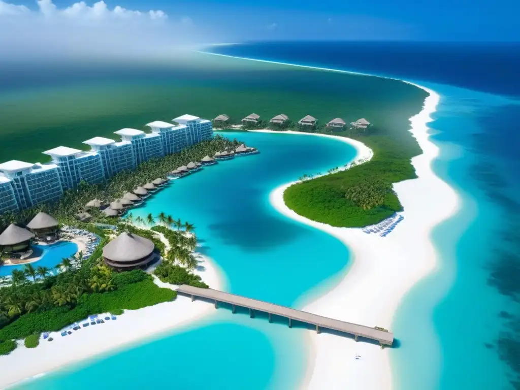 Paraíso tropical de lujo: resort frente al mar Promoción de tiempo compartido internacional: Resort de lujo frente al mar con aguas turquesas, playas de arena blanca y amenidades exclusivas