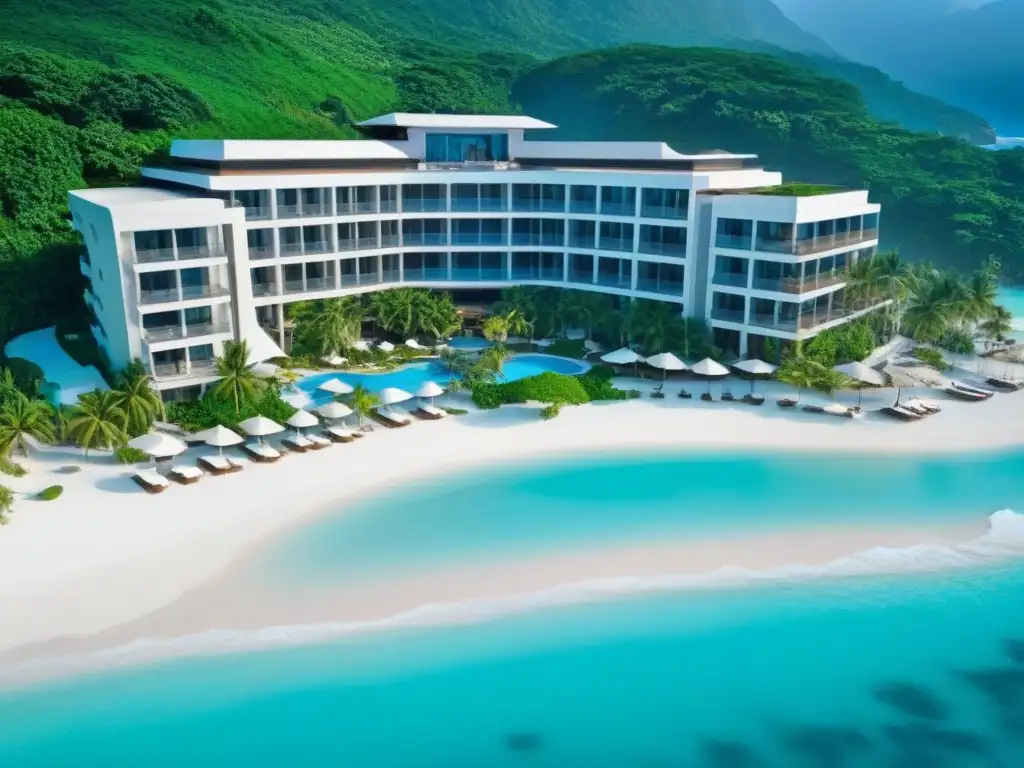 Resort de lujo entre aguas turquesa y selva exuberante Inversión en tiempo compartido legal: Resort de lujo entre aguas turquesas y selva tropical, con arquitectura moderna y jardines exuberantes