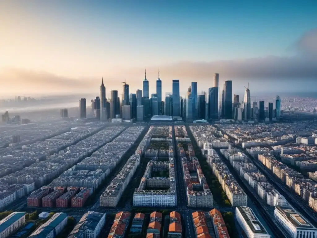 Transformación urbana: pasado histórico y futuro moderno en metrópolis Transformaciones urbanas: de lo tradicional a lo futurista en áreas metropolitanas con desarrollos inmobiliarios