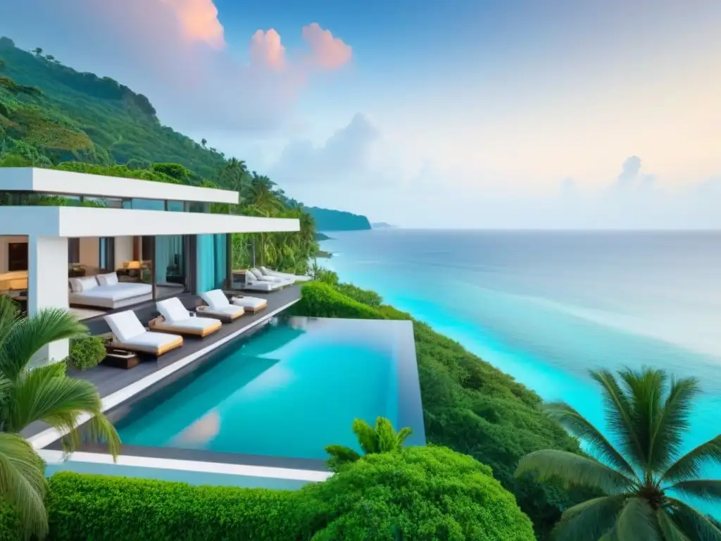 Villa de lujo frente al mar: paraísos turquesa y serenidad Villa vacacional internacional con rentabilidad, rodeada de lujo y naturaleza exuberante junto al mar
