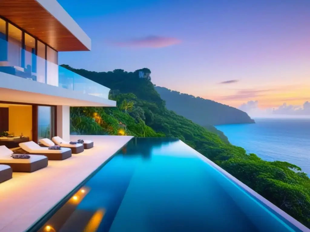 Villa de lujo con piscina infinita y vistas al mar Villa vacacional de lujo en acantilado, con piscina infinita privada y vistas al mar