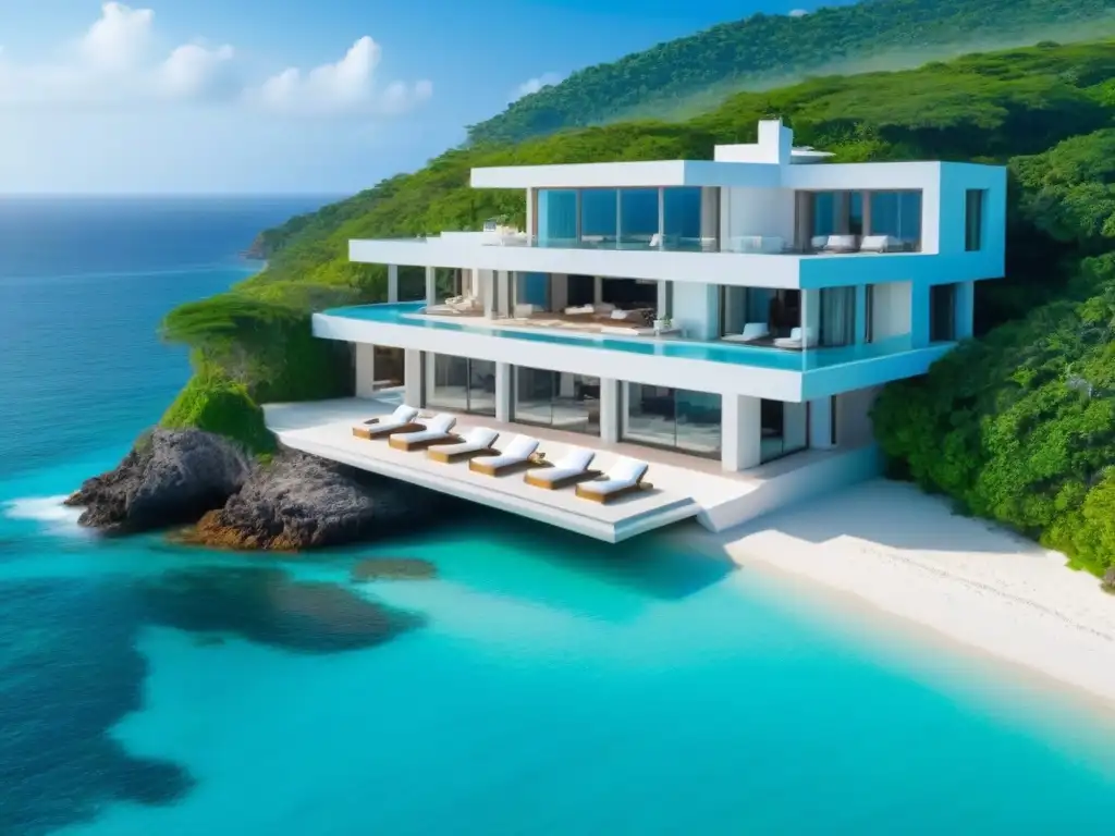 Villa de lujo en acantilado: paraíso costero Villa vacacional de lujo en acantilado con piscina infinita y vistas panorámicas
