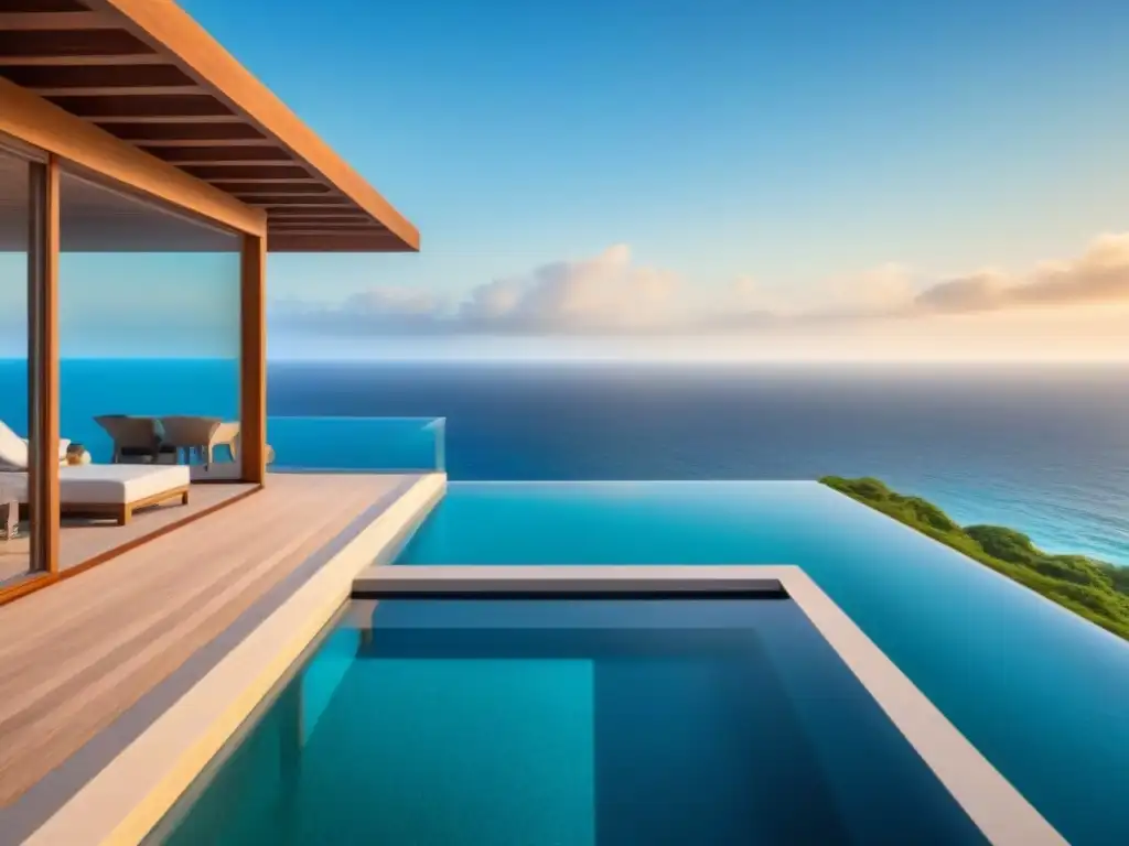 Villa de lujo frente al mar: arquitectura moderna con vistas al océano Villa vacacional de lujo frente al mar, impacto pandemia mercado villas vacacionales