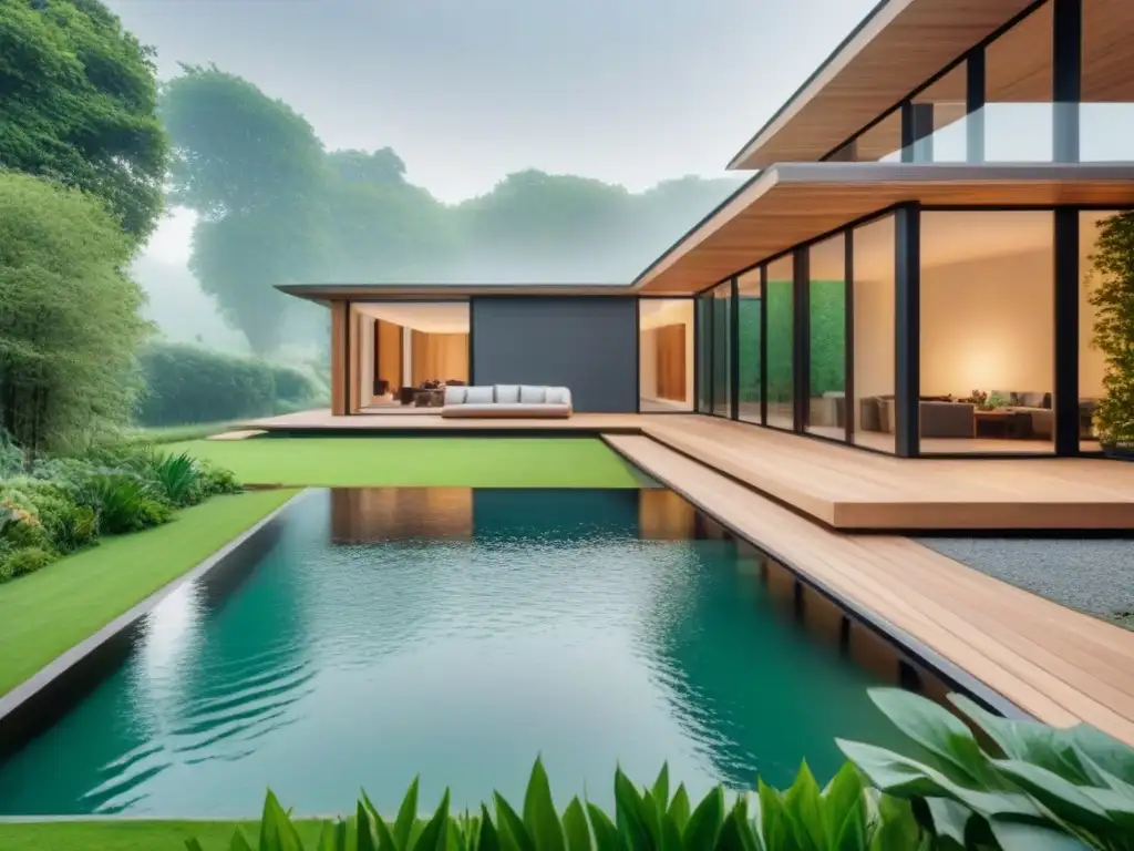 Casa ecológica de diseño: armonía entre naturaleza y arquitectura Bioconstrucción de vanguardia, casa ecológica con materiales naturales en armonía con la naturaleza