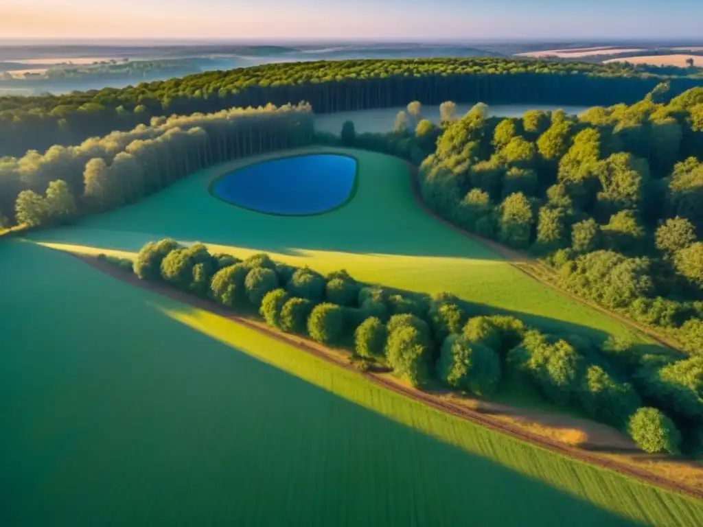 Oportunidad de inversión: tierra virgen bañada por el sol dorado Un vasto terreno sin desarrollar bajo el cielo azul, con un grupo de topógrafos