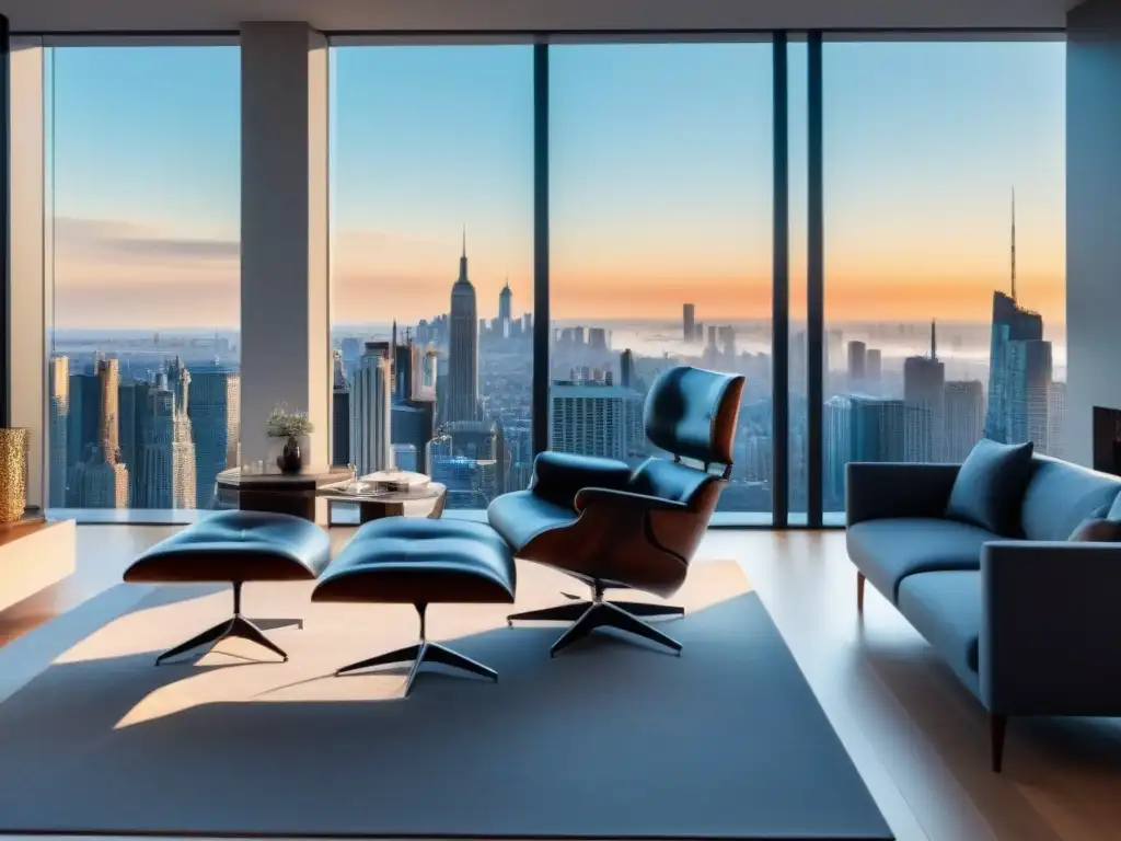 Penthouse de lujo: diseño moderno y elegante en la ciudad Venta inmueble alto standing: Lujoso penthouse moderno con ventanales de piso a techo y elegante diseño contemporáneo