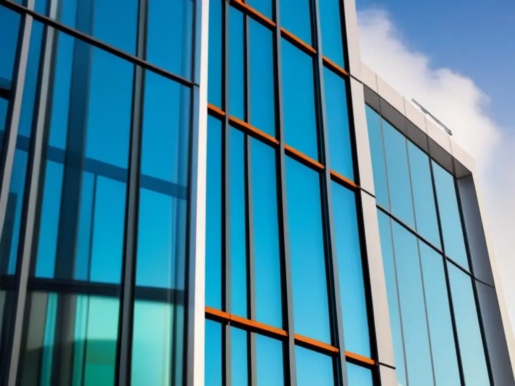 Ventanas inteligentes: eficiencia energética y diseño futurista Ventanas inteligentes eficiencia energética en un edificio moderno y sostenible con diseño innovador