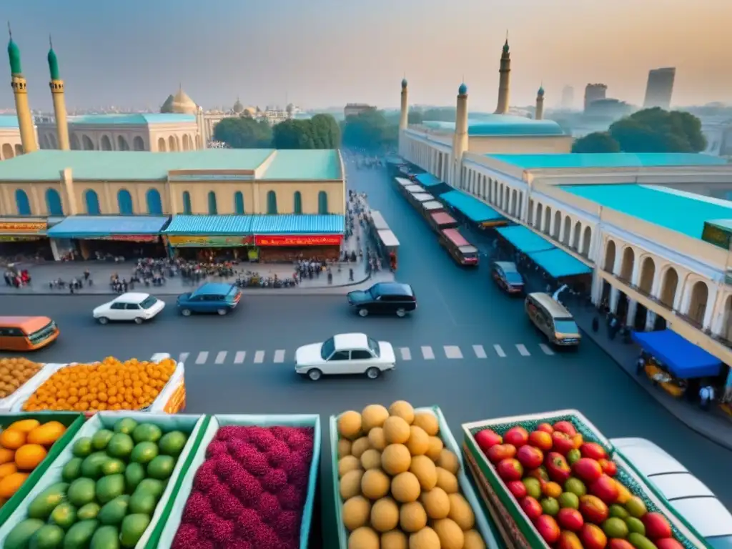 Contraste arquitectónico en Tashkent: tradición y modernidad Vibrante bazar en Tashkent, Uzbekistán, fusiona arquitectura tradicional y rascacielos modernos