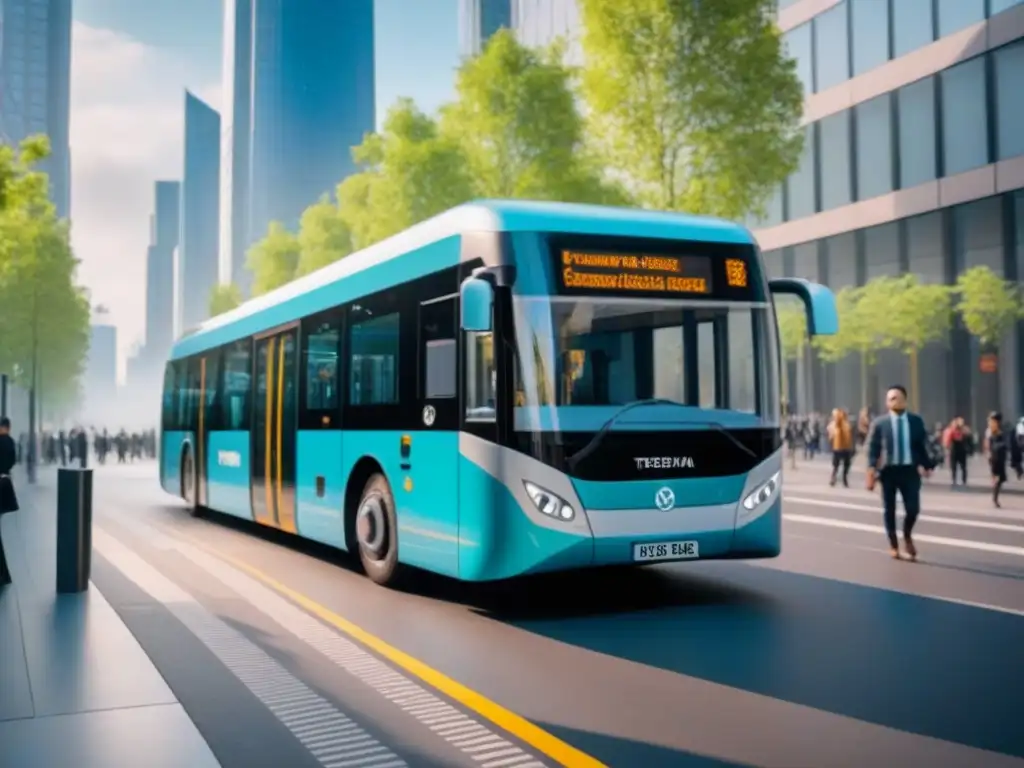 Metrópolis sostenible del futuro: armonía urbana y ecoamigable Vibrante calle urbana con rascacielos futuristas, movilidad sostenible y arquitectura eco en mercado inmobiliario