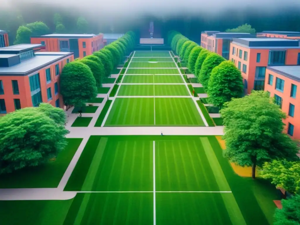 Vibrante campus universitario en entorno moderno Vibrante campus universitario rodeado de modernas zonas residenciales, ideal para inversión en las mejores zonas residenciales universitarias