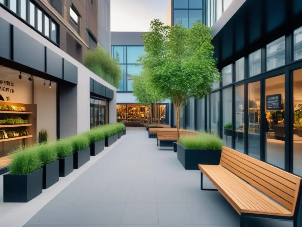 Centro comercial moderno: diversidad, lujo y vitalidad urbana Un vibrante centro comercial moderno reflejando inversión exitosa en centros comerciales, con diversidad de tiendas y comensales