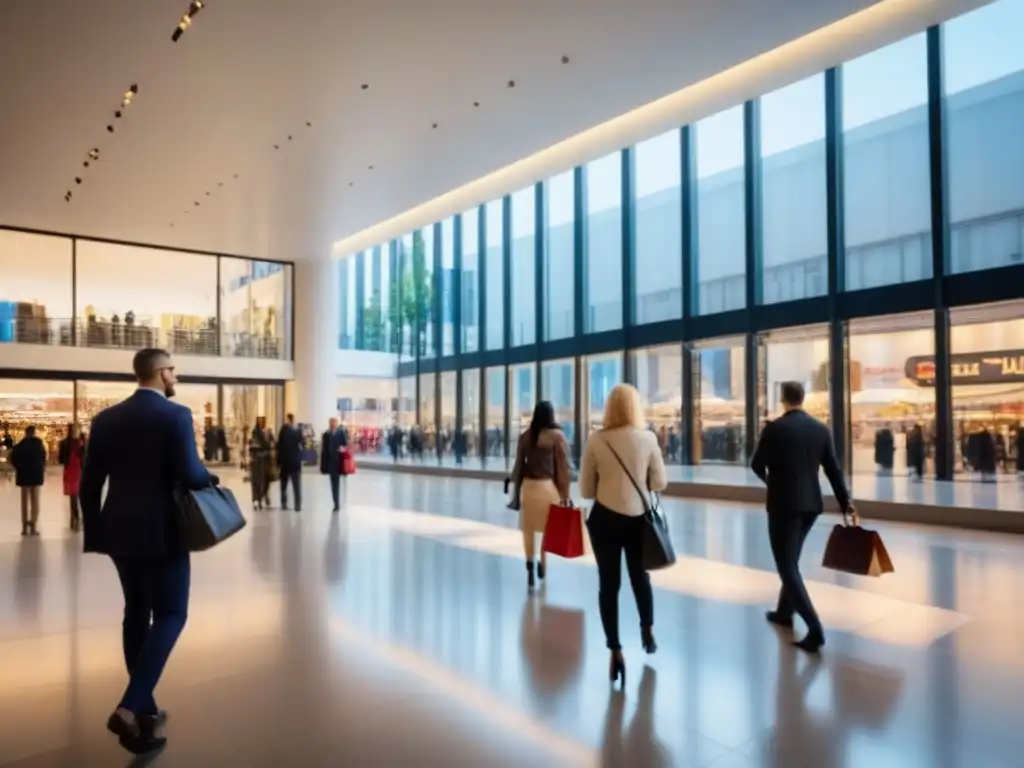 Centro comercial de lujo: moda y diversidad Vibrante centro comercial moderno, reflejando lujo y sofisticación