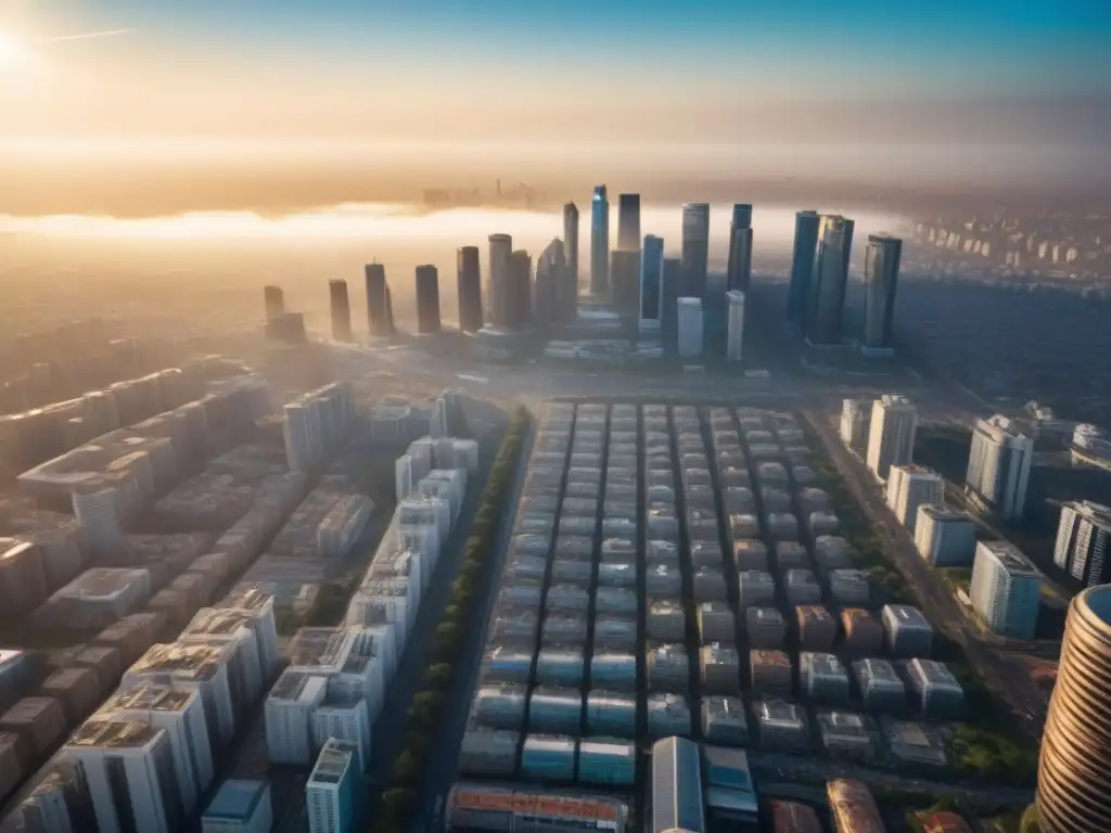 Skyline moderno y vibrante en África: inversión inmobiliaria en auge Vibrante ciudad africana con rascacielos modernos y bulliciosa vida callejera, ideal para inversiones inmobiliarias en África