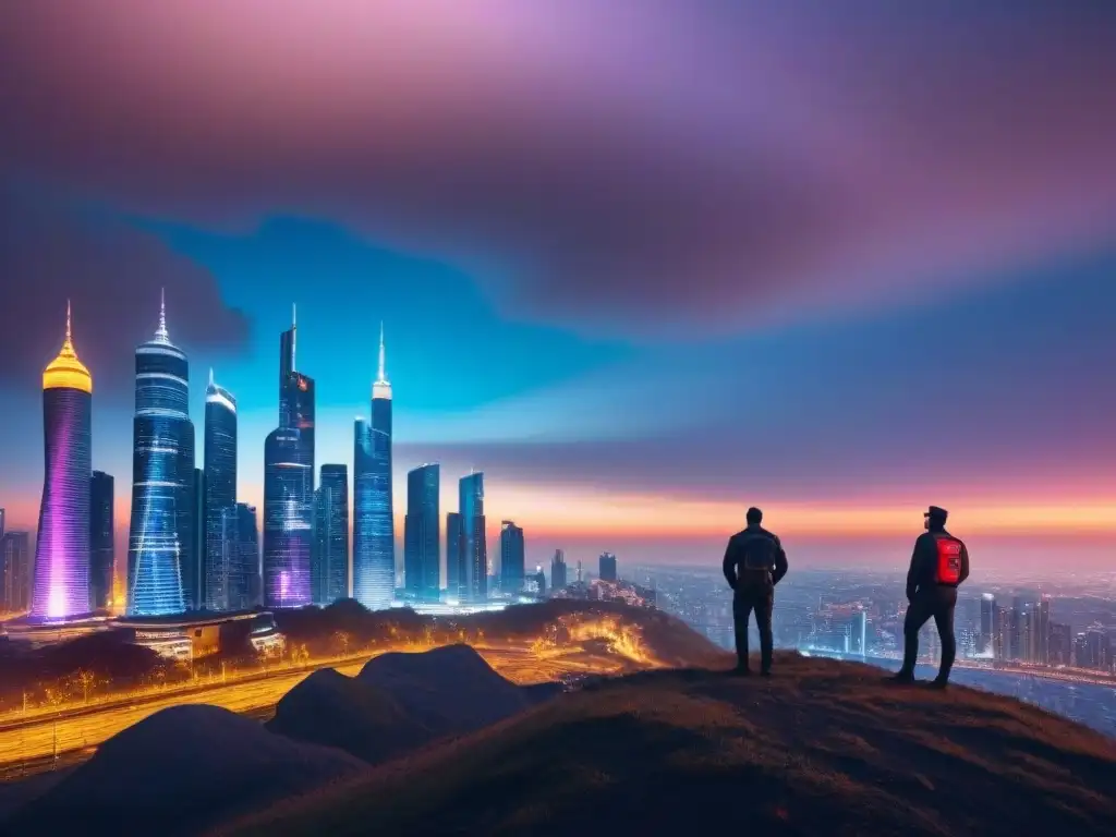 Horizonte urbano en crecimiento: impacto de políticas en bienes raíces Vibrante ciudad al atardecer, reflejo del impacto políticas sector inmobiliario emergentes