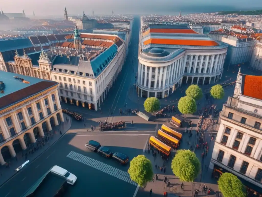 Contraste urbano: ciudad histórica y moderna en Europa del Este Vibrante ciudad de Europa del Este con contrastes históricos y modernos, ideal para invertir propiedades comerciales