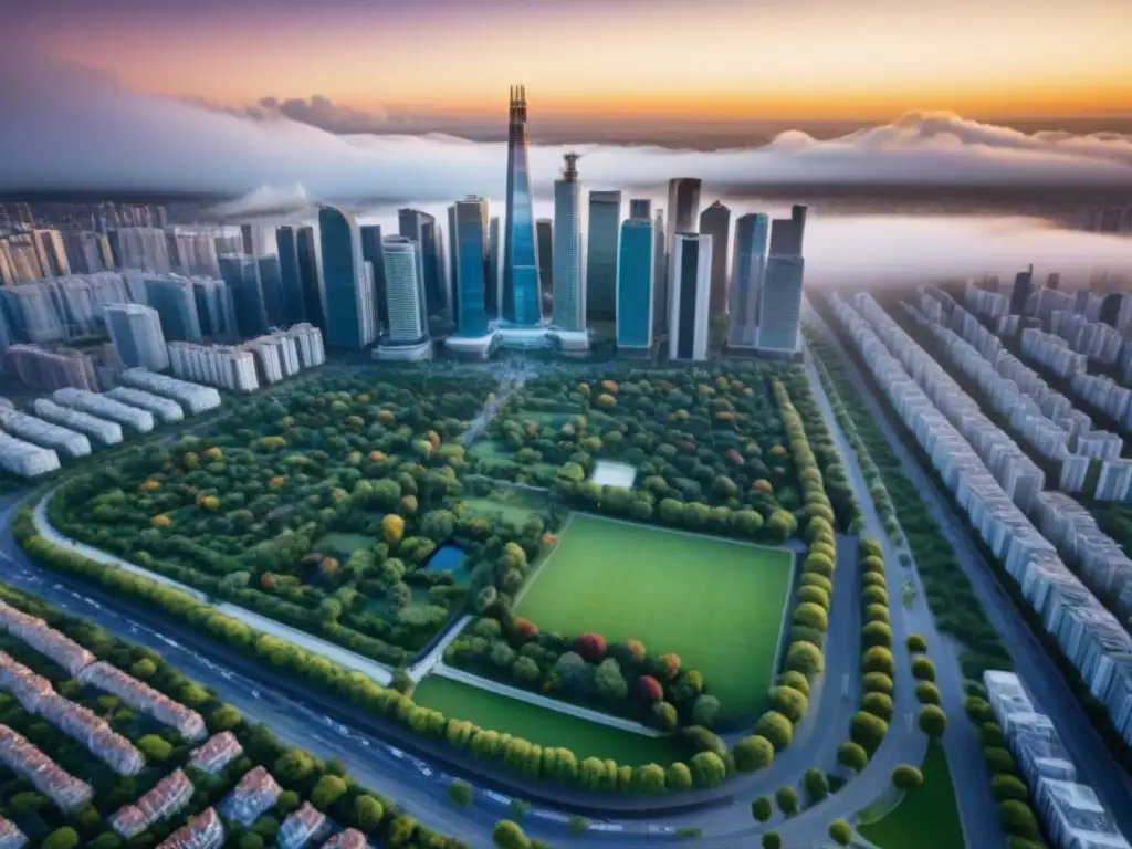 Metrópolis Emergente: Desarrollo Urbano en una Economía en Auge Vibrante ciudad en crecimiento con políticas gobierno impulsando demanda inmobiliaria