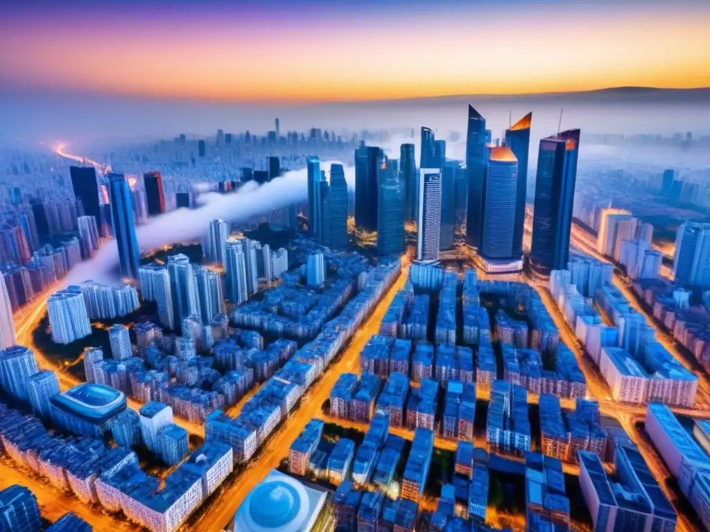 Panorama urbano vibrante en mercado emergente Vibrante ciudad emergente con duración inversión inmobiliaria mercado emergente