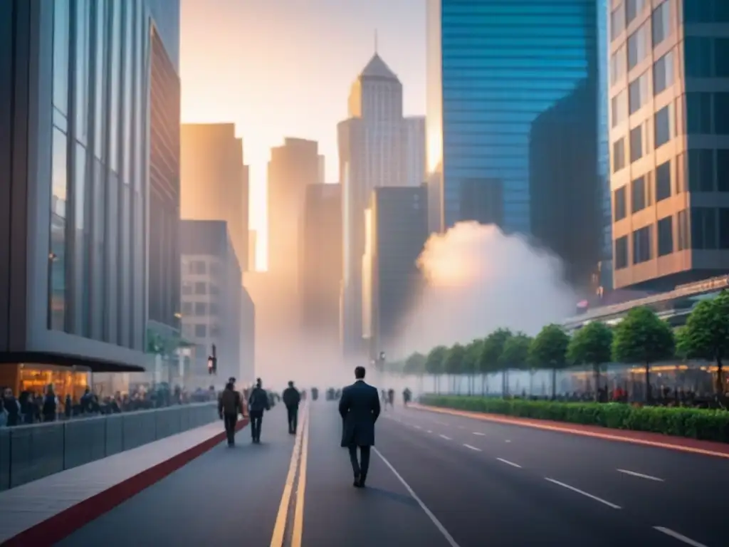 Horizonte vibrante de una ciudad financiera en crecimiento Vibrante ciudad financiera en mercado emergente, reflejando progreso y oportunidad