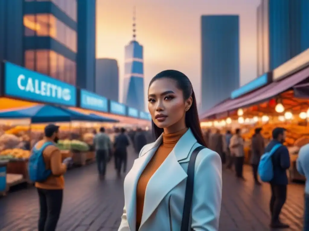 Metrópolis futurista con IA avanzada y atardecer vibrante Vibrante ciudad futurista con rascacielos inteligentes y tecnología avanzada