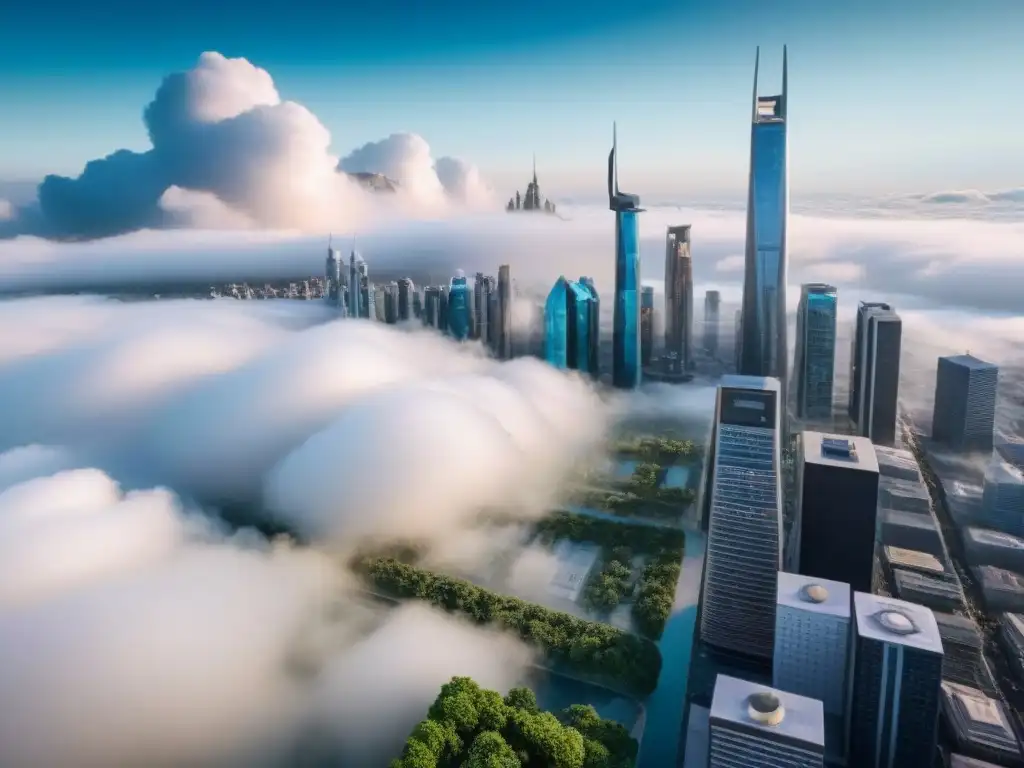 Metrópolis futurista: innovación tecnológica y sostenibilidad en 8k Vibrante ciudad futurista con tecnología avanzada