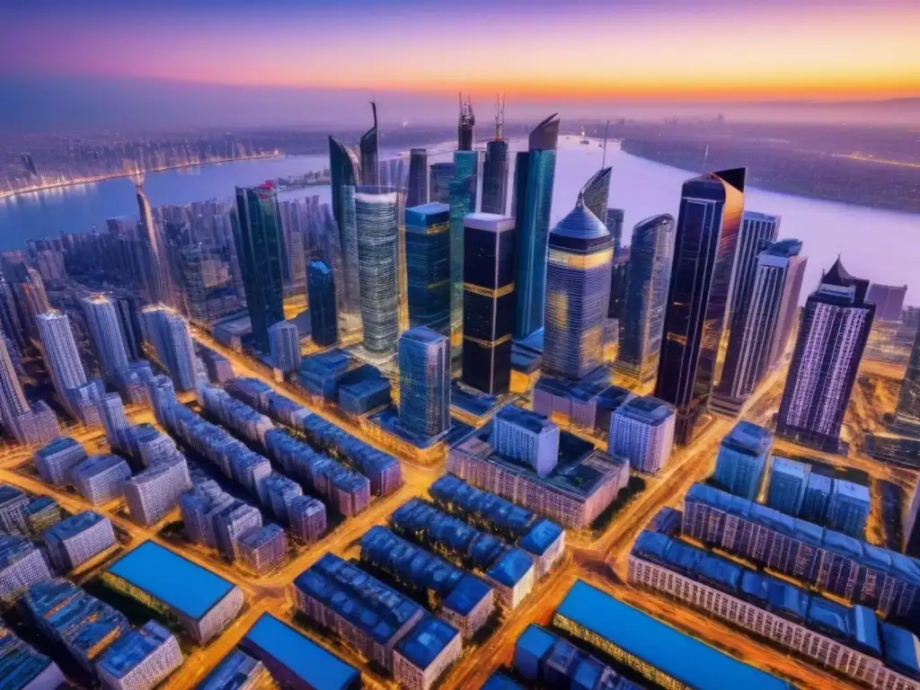 Metrópolis global: paisaje urbano en altaresolución Vibrante ciudad global con impacto geopolítico en inversión inmobiliaria