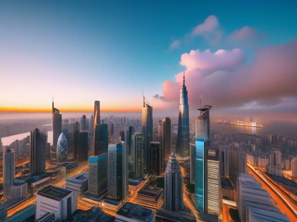 Skyline mundial: Oportunidades de inversión inmobiliaria Vibrante ciudad global, símbolo de oportunidades de inversión inmobiliaria
