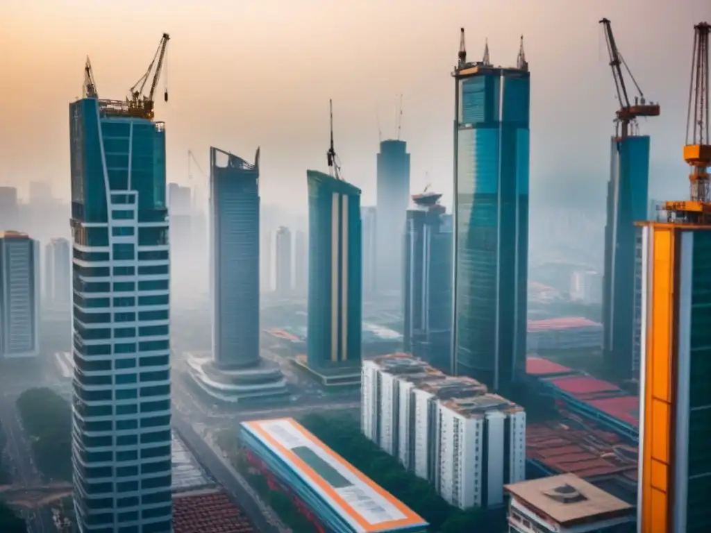 Metrópolis emergente: Oportunidades de inversión inmobiliaria postcrisis Vibrante ciudad en mercados emergentes, reflejando crecimiento en inversiones inmobiliarias