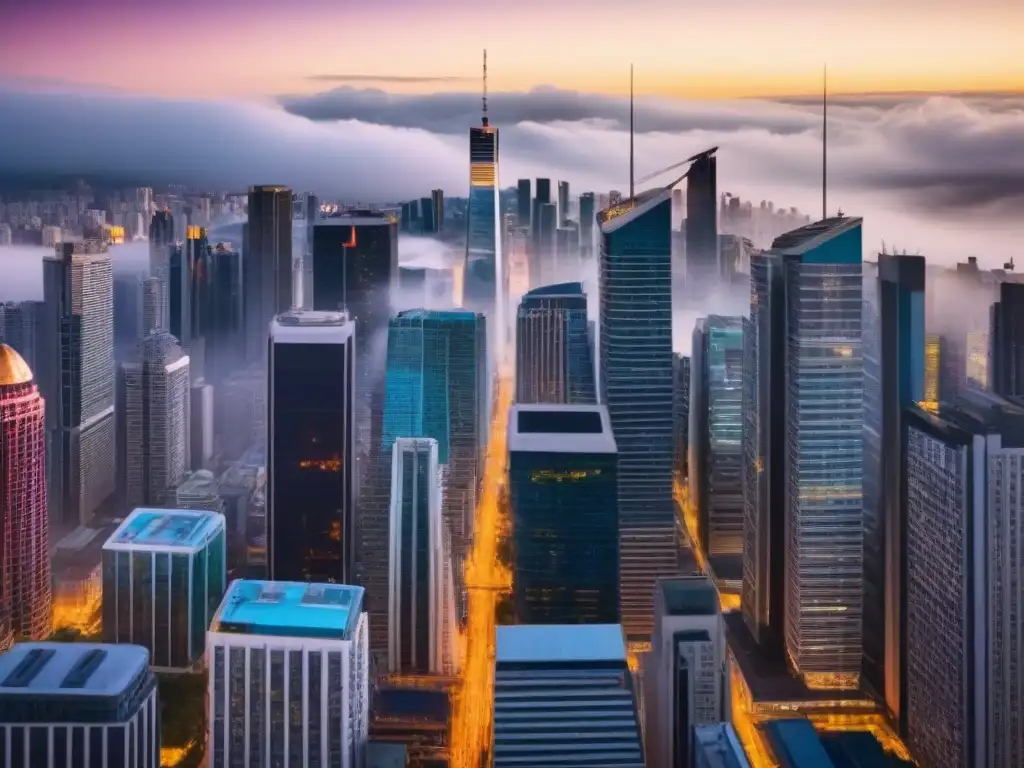 Metrópolis emergente: paisaje urbano 8k vibrante Vibrante ciudad en mercados inmobiliarios emergentes internacionales