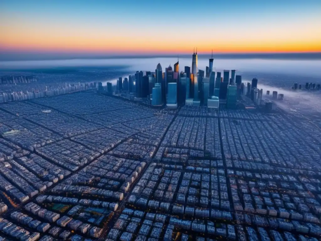 Metrópolis en crecimiento: skyline de rascacielos en vibrante ciudad Vibrante ciudad con rascacielos, reflejo del mercado inmobiliario global