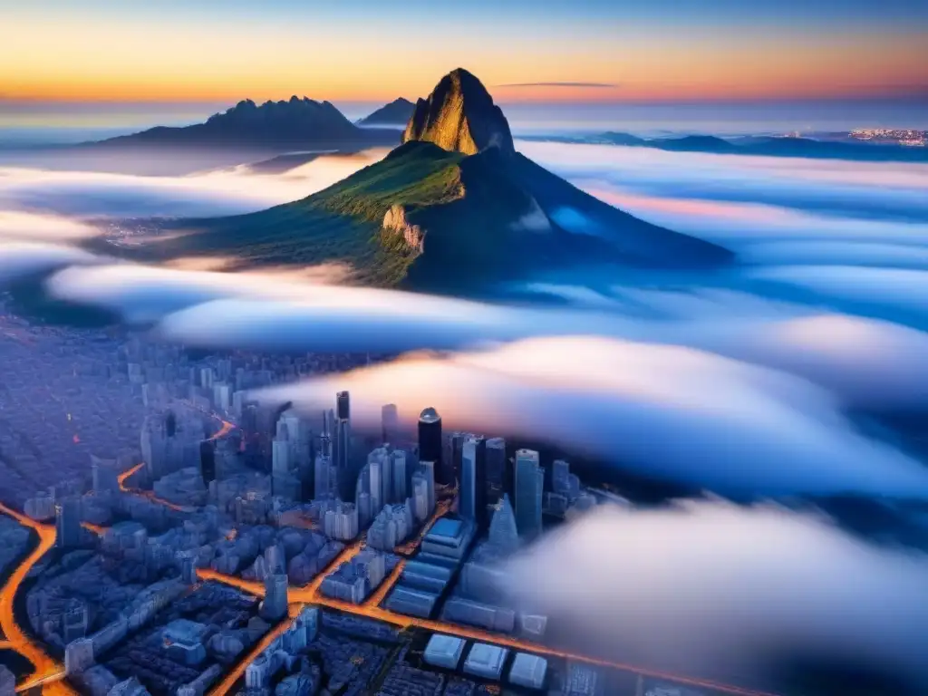 Metrópolis moderna al atardecer: paisaje urbano vibrante Vibrante ciudad con rascacielos reflejando el sol al ponerse, muestra la adquisición de Move, Inc