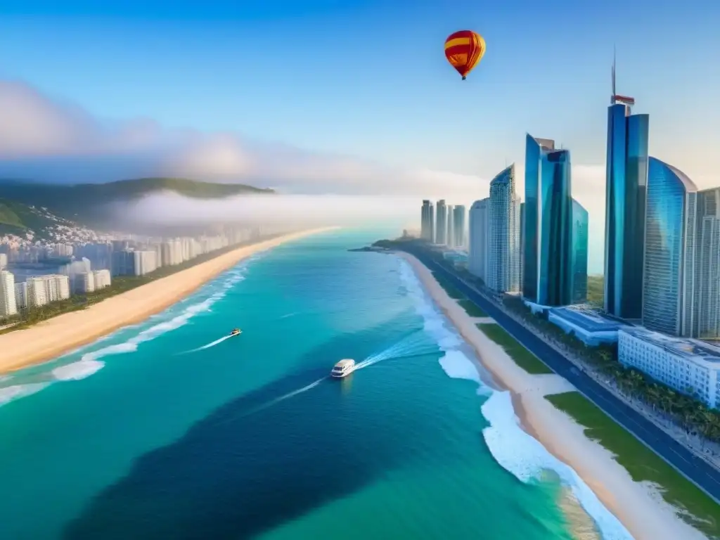 Revival turístico: ciudad moderna y costa lujosa Vibrante ciudad postpandemia: rascacielos, turismo y mercados inmobiliarios