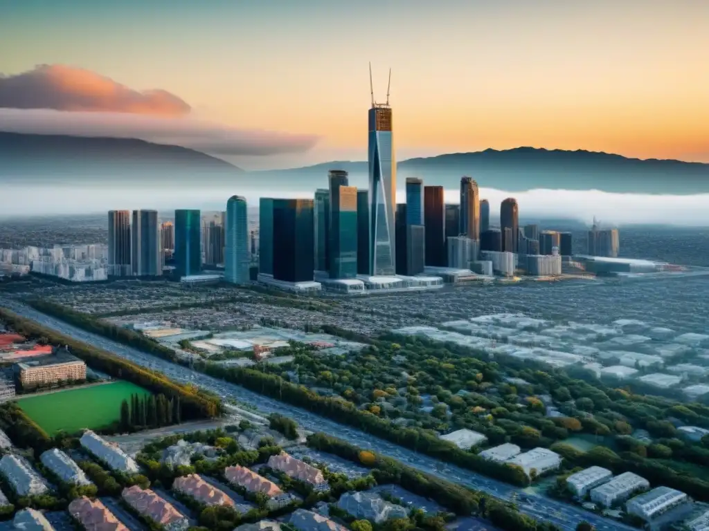 Vibrante ciudad: real estate en crecimiento Vibrante ciudad con rascacielos y vecindarios, ideal para inversionistas globales en mercado inmobiliario