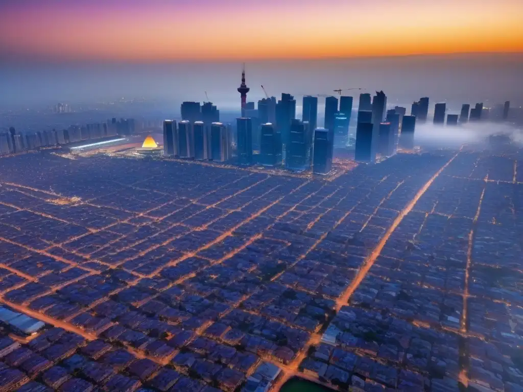 Panorama urbano de África Subsahariana: fusión de tradición y modernidad La vibrante ciudad de África Subsahariana con arquitectura tradicional y moderna, reflejando el crecimiento inmobiliario