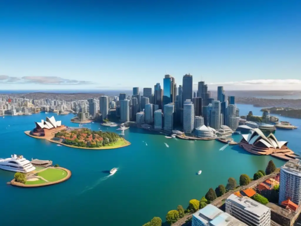 Contraste urbano: Sídney y Vancouver en armonía Vibrante comparativa mercado inmobiliario internacional entre Sydney y Vancouver: rascacielos, arquitectura y espacios verdes bajo cielos azules
