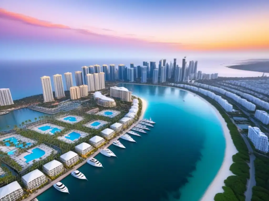 Espléndida ciudad costera al atardecer: lujo y modernidad Un vibrante destino turístico impulsando la recuperación inmobiliaria